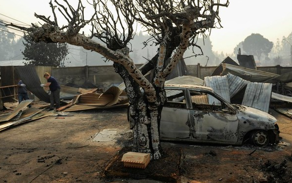 Ratusan Rumah di Chile Rusak Akibat Kebakaran Hutan